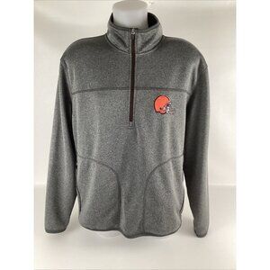 NFL Team Apparel Cleveland Browns Long Sleeve 1/4 Zip Up Sweatshirt Mens XL